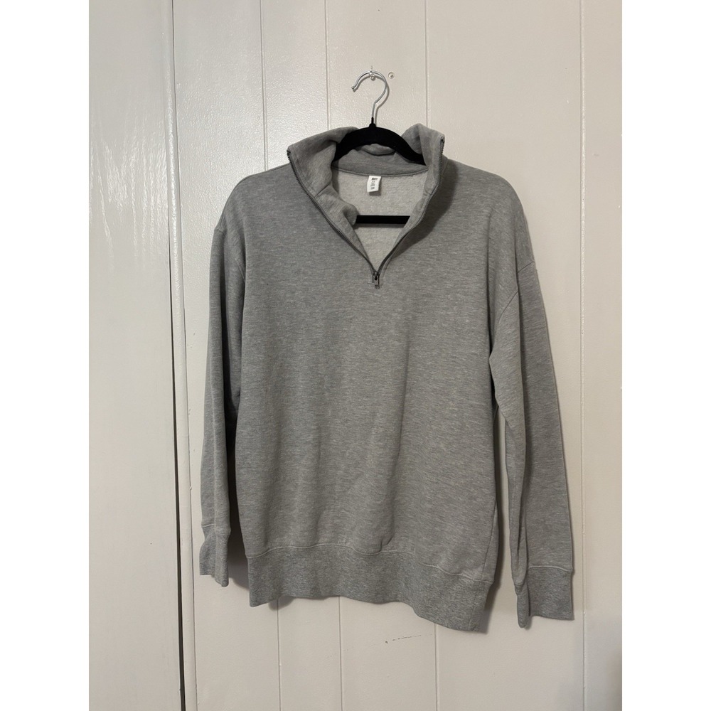 BP Women's XSMALL Gray Mock neck Quarter Zip Sweatshirt‎ NWOT